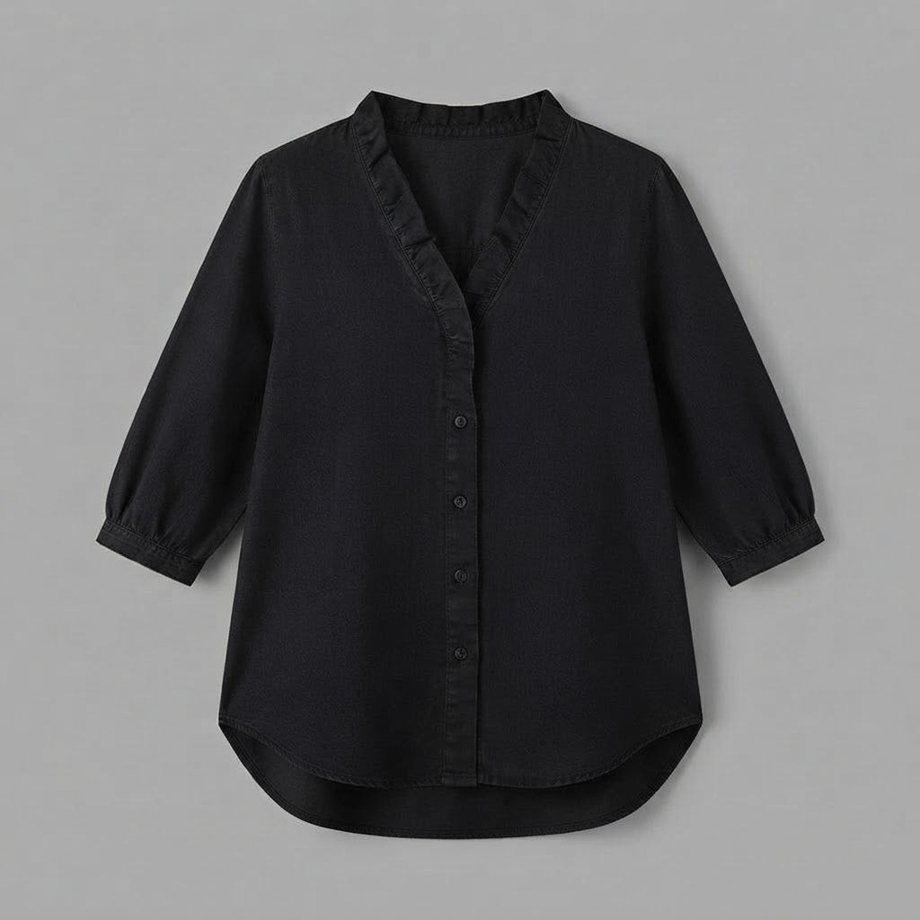 Camicetta da donna con scollo a V | Camicetta con balze