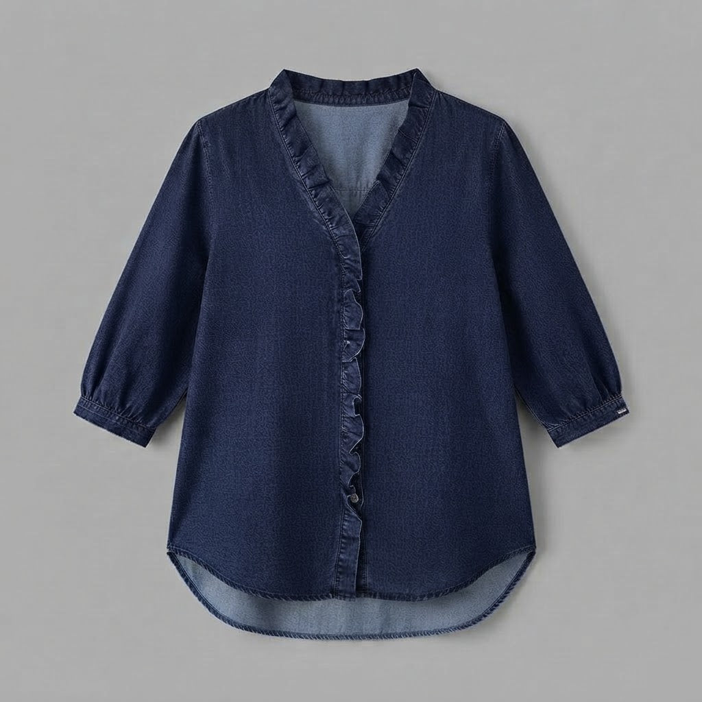 Camicetta da donna con scollo a V | Camicetta con balze