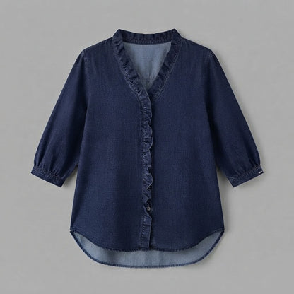 Camicetta da donna con scollo a V | Camicetta con balze