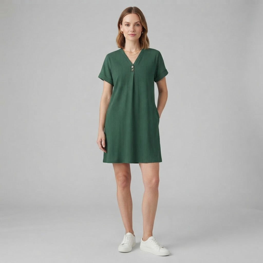 Abito elegante da donna con scollo a V