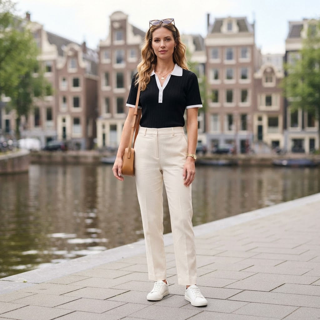 Polo in maglia | Top casual da donna