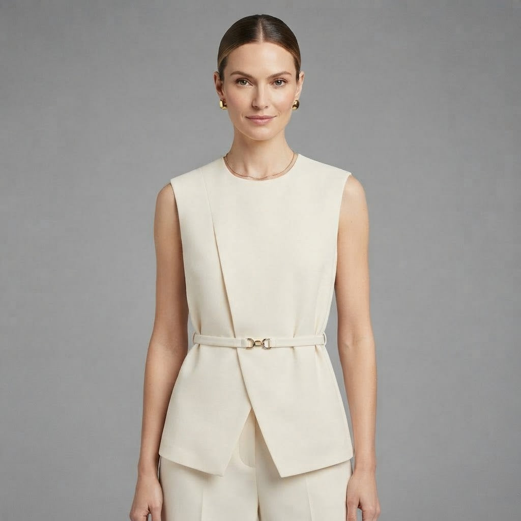 Elegante completo da donna | Top senza maniche e pantaloni ampi