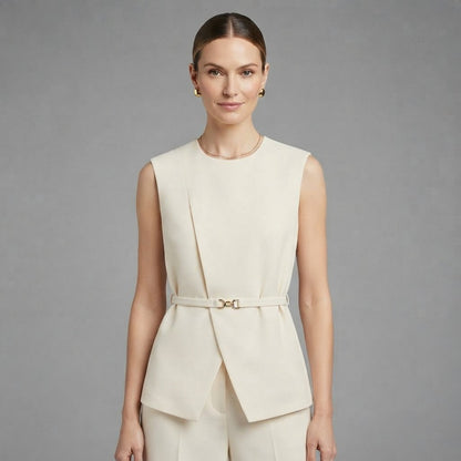 Elegante completo da donna | Top senza maniche e pantaloni ampi