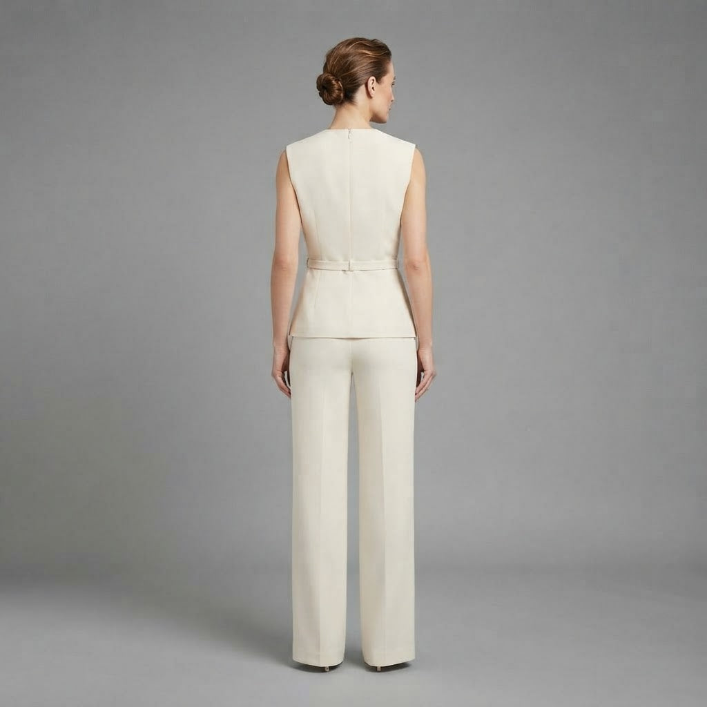Elegante completo da donna | Top senza maniche e pantaloni ampi