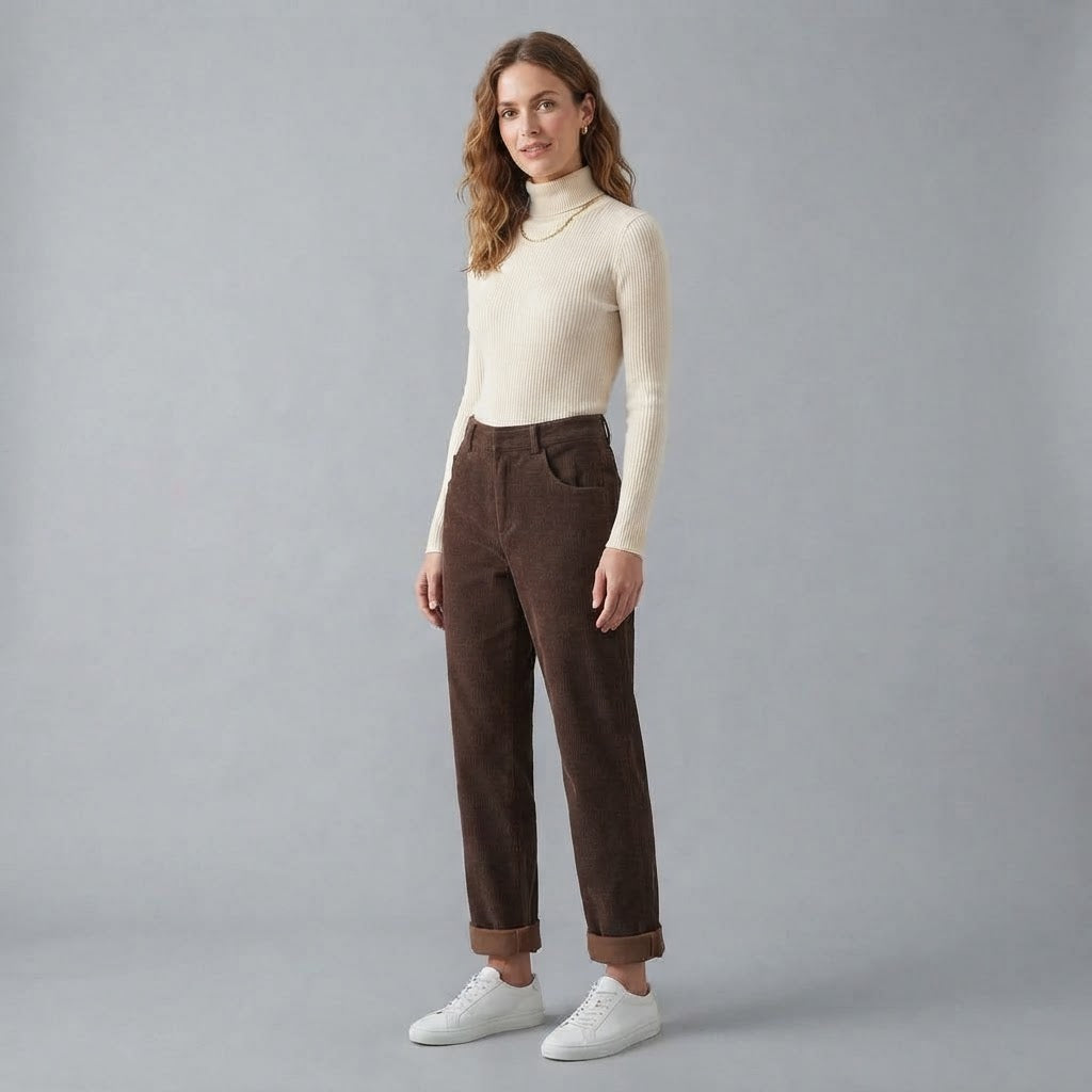 Pantaloni da donna a vita alta | Pantaloni dalla vestibilità comoda