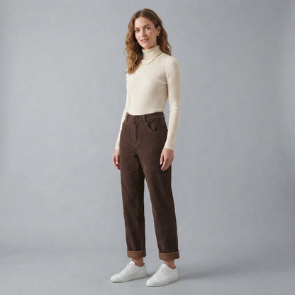 Pantaloni da donna a vita alta | Pantaloni dalla vestibilità comoda