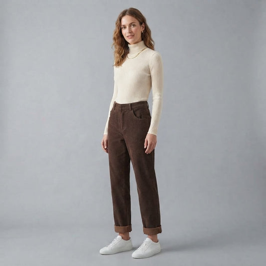 Pantaloni da donna a vita alta | Pantaloni dalla vestibilità comoda