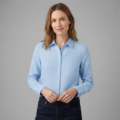 Camicia classica con bottoni da donna