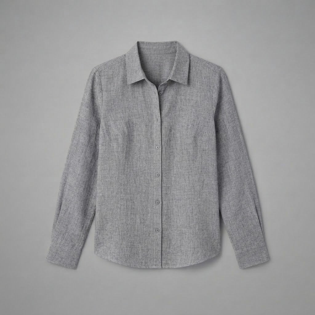 Camicia classica con bottoni da donna