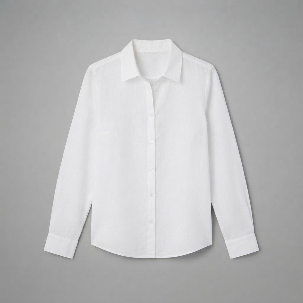 Camicia classica con bottoni da donna