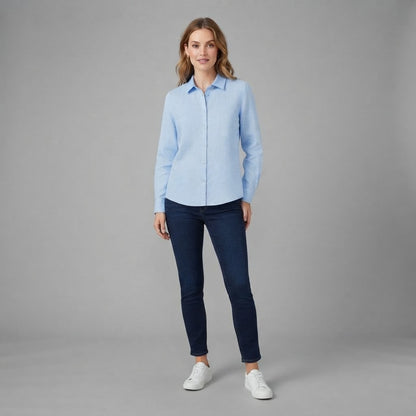 Camicia classica con bottoni da donna