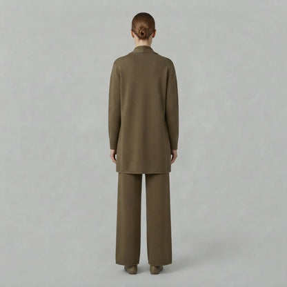 Completo da donna a tre pezzi | Pantaloni a gamba larga