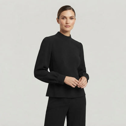 Completo da donna in due pezzi | Top a collo alto e pantaloni ampi